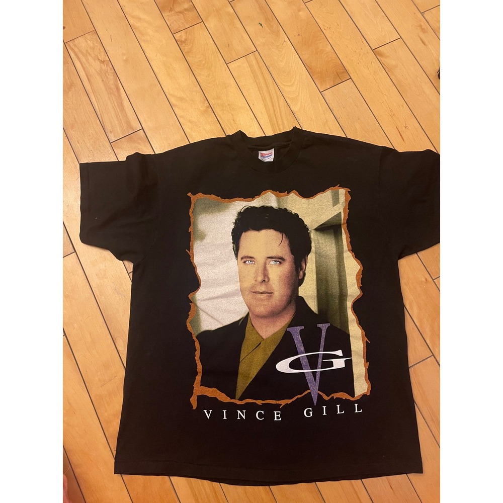 Vince Gill Vintage Tour T-Shirt Mens XL Black 2sided Country Music Tee - Picture 4 of 9